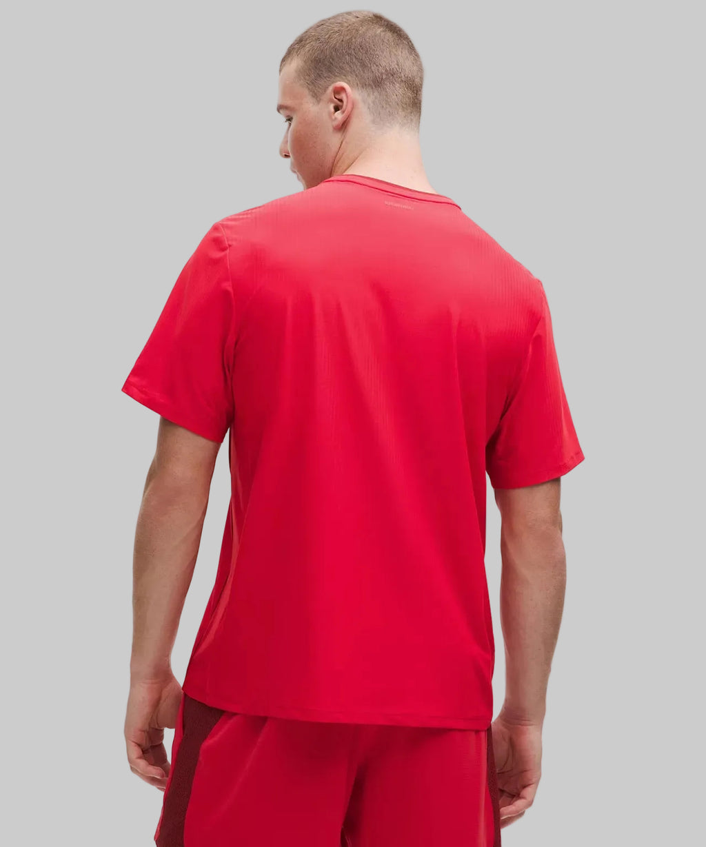 UV-Protective Striped Mesh T-Shirt