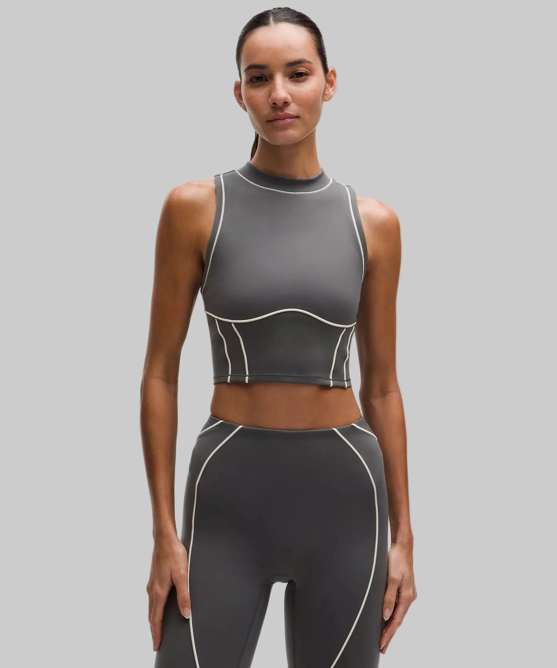 Ultralu Contour-Seam Cropped Tank Top