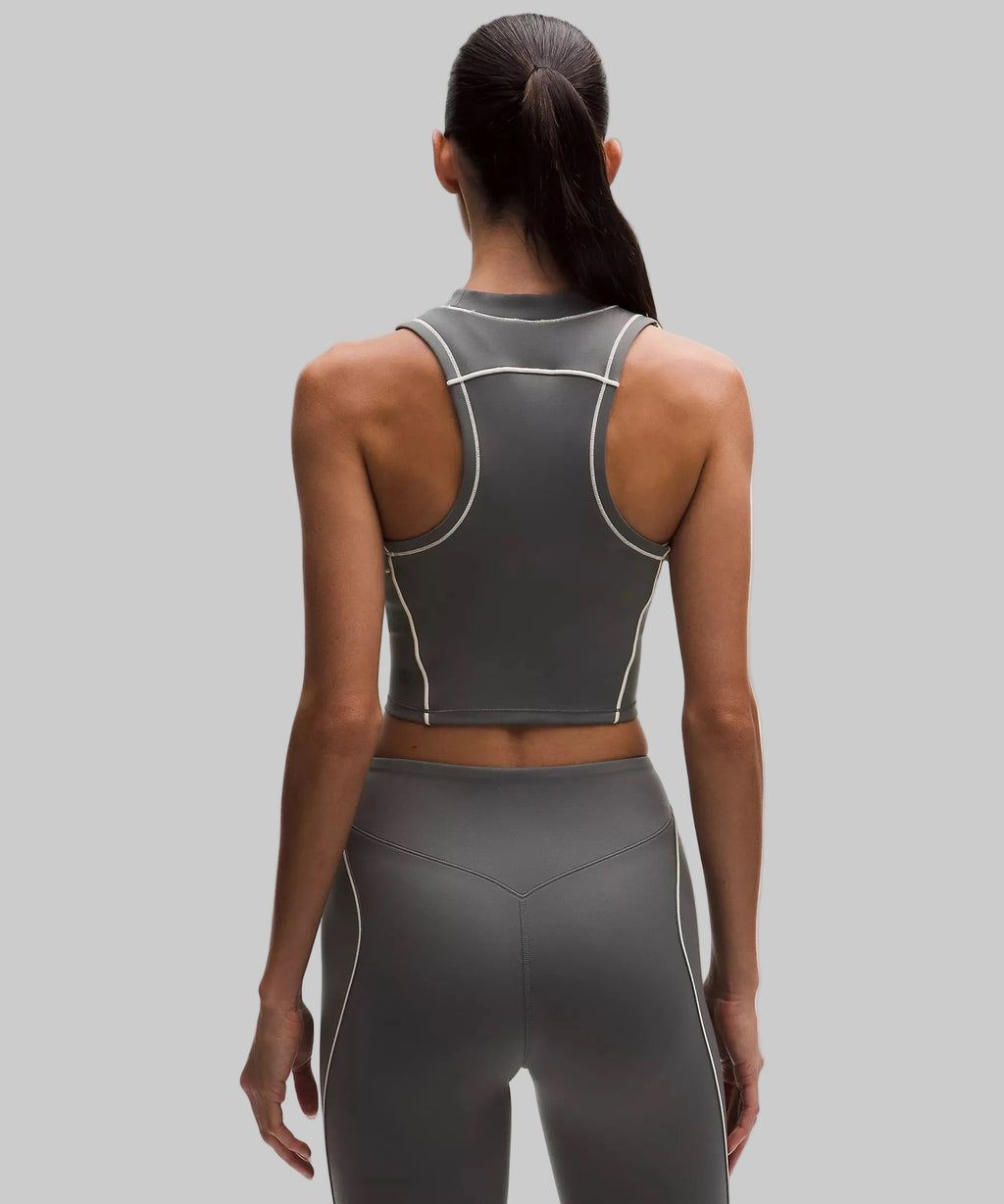 Ultralu Contour-Seam Cropped Tank Top